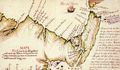 6. Mapa del Estrecho de Magallanes y del nuevo del mayre, con los puertos, rios yslas y ensenadas, que tiene en las costas en ambos mares del norte y del sur, siglo XVII.