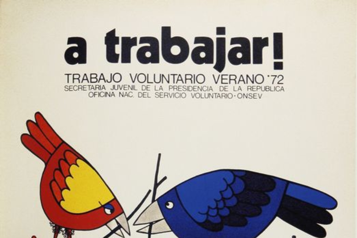 1. ¡A trabajar! Trabajo voluntario verano, 1972. Autores: Antonio y Vicente Larrea.