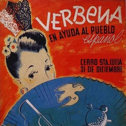 9. Verbena en ayuda al pueblo español: Cerro Santa Lucía, 31 de diciembre, 1943. Autor: Francisco Otta.