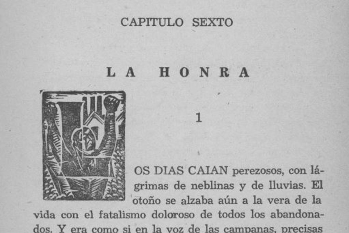 5. Letra capital capítulo sexto.