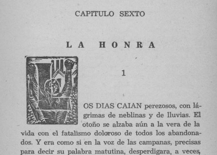 5. Letra capital capítulo sexto.