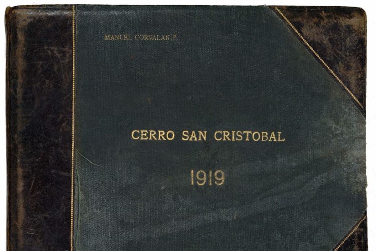 Portada álbum fotográfico Cerro San Cristóbal, 1919.