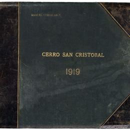 Portada álbum fotográfico Cerro San Cristóbal, 1919.