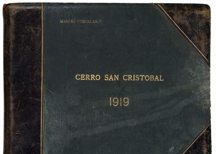 Portada álbum fotográfico Cerro San Cristóbal, 1919.