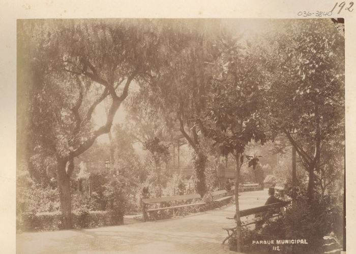 Parque Municipal de Valparaíso, hacia 1880.