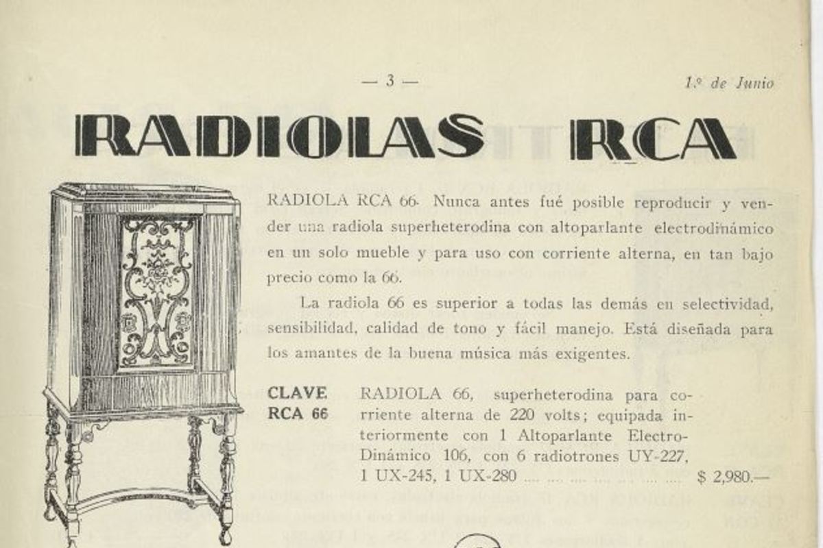 3. Modelos de Radiolas.