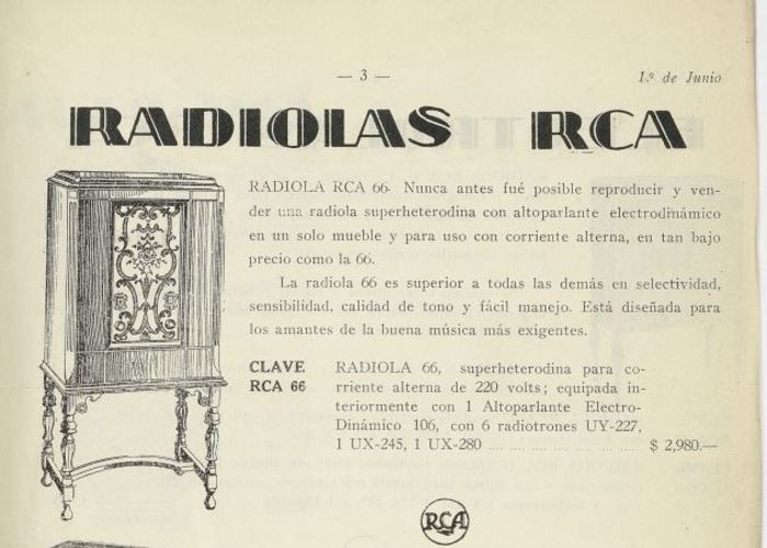 3. Modelos de Radiolas.