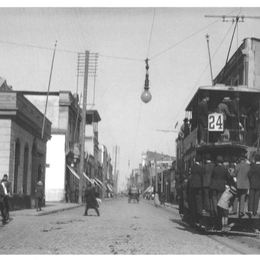 4. Tranvía en San Diego al llegar a Tarapacá, 1920.