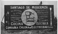 7. Aviso de cocina eléctrica. Cerro San Cristobal, 1925.