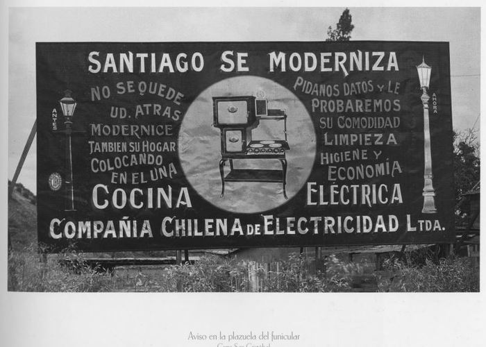 7. Aviso de cocina eléctrica. Cerro San Cristobal, 1925.