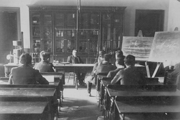 2. Alumnos en clases, Escuela Normal de Preceptores, Santiago, 1902.