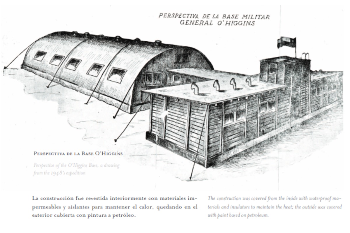 1. La base militar chilena en la Antártica en 1948.