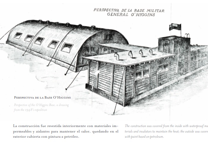 1. La base militar chilena en la Antártica en 1948.