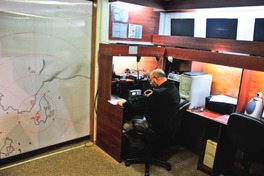 9. La Sala de Mando de la base.