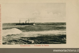 2. Barco a vapor en la desembocadura del Maule, hacia 1920.