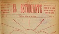 6. "El Estudiante". Periodico mensual órgano de los niños, maestros y padres de familia de Valdivia. Año: 1928.