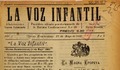 8. "La Voz infantil" Periódico del alumnado de la escuela coeducacional no. 35. Oficina Humberstone, Iquique. Año: 1937.