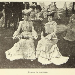 6. Mujeres chilenas en una competencia de caballos. Año 1902.