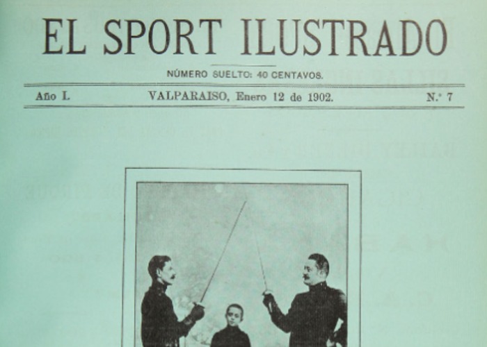 8. Competidores de esgrima. Año 1902.