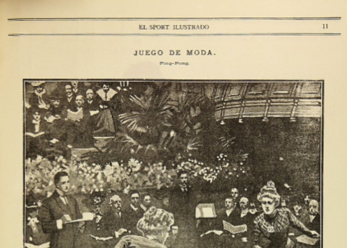 13. Jugadoras de ping pong. Año 1902.