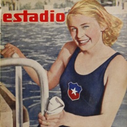 1. Nadadora chilena, Inge Von der Forst. Estadio, 1943.