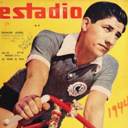 3. Reinaldo Acuña, ciclista. Estadio, 1944.