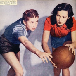 10. Basketbolistas chilenas profesionales. Estadio, 1947.