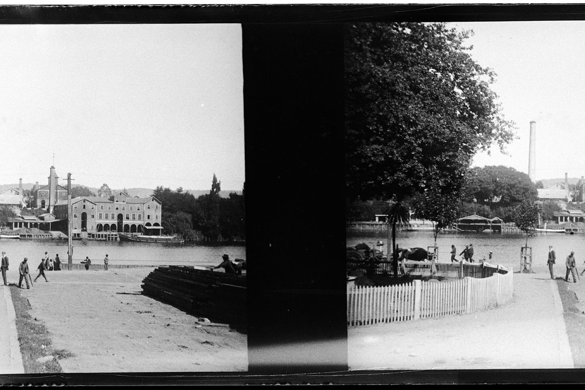 6. Cervecería Anwandter, Rio Valdivia, Valdivia, 1907. Fotografía de Julio Bertrand Vidal.