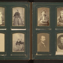 3. Página de álbum carte de visite. Fotografías monocromas.  Fecha: entre 1900 y 1919.