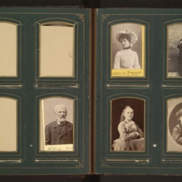 4. Página de álbum carte de visite. Fotografías monocromas.  Fecha: entre 1900 y 1919.