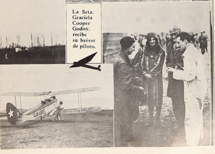 2. Graciela Cooper recibe su licencia de aviadora.