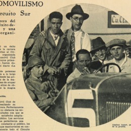 11. Aladino Azzari, en el volante, después de la carrera Circuito Sur de 1931.