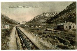 7. Llegada a Puente del Inca, en Mendoza, año 1900.