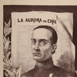 2. Retrato litográfico de Camilo Henríquez (fundador de La Aurora de Chile). La La Lira Chilena 6, 1903.