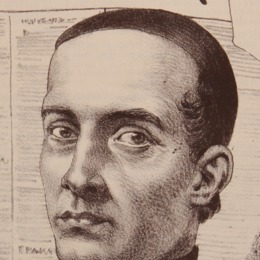 3. Detalle de retrato litográfico de Camilo Henríquez.