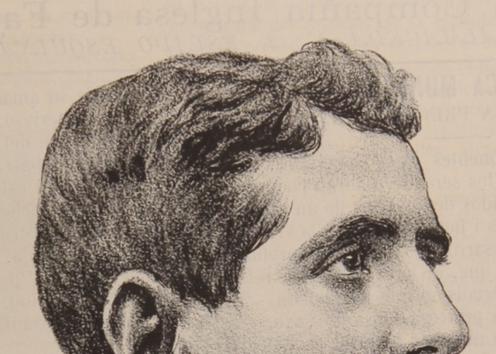 7. Detalle de retrato litográfico de Eleuterio Espinoza Moreno.