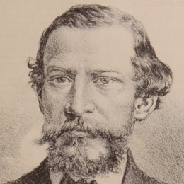 9. Detalle de retrato litográfico de Antônio Gonçalves Dias.