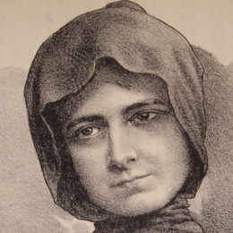 11. Detalle de retrato litográfico de Berta Valenzuela Valdivieso.