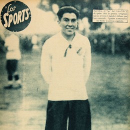 15. Saavedra, jugador del Colo Colo. Portada revista Los Sports  228 (22 de julio 1927).