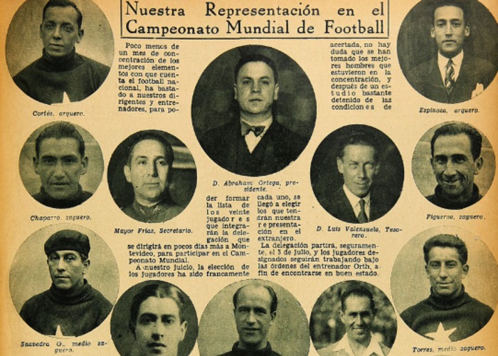 6. Jugadores y posiciones de la selección de 1930.