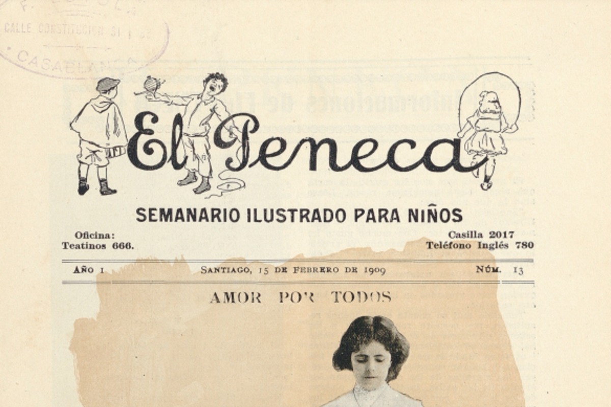 5. Una niña y su mascota. El Peneca 13, 15 de febrero de 1909.