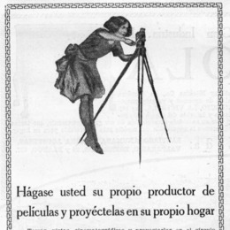 4. Publicidad de un máquina para grabar y ver películas de la casa Hans Frey. Revista Familia 180 (diciembre 1924).