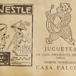 8. Publicidad de chocolate Nestlé y de la casa de jugetes Falconi. Revista El Peneca 681 (5 diciembre de 1921).