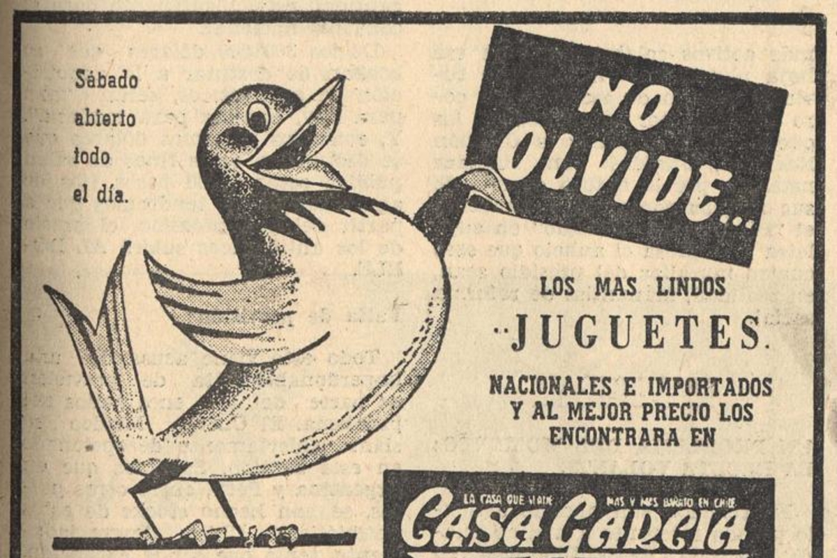 9. Publicidad de juguetes de la Casa Carcía. En revista Estanquero. REvista Santiago (9 diciembre 1950).