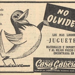 9. Publicidad de juguetes de la Casa Carcía. En revista Estanquero. REvista Santiago (9 diciembre 1950).