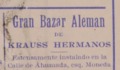 11. Publicidad del Gran Bazar Alemán y sus juguetes. La Lira chilena 1 (5 de enero 1902).