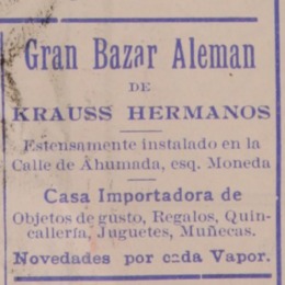 11. Publicidad del Gran Bazar Alemán y sus juguetes. La Lira chilena 1 (5 de enero 1902).