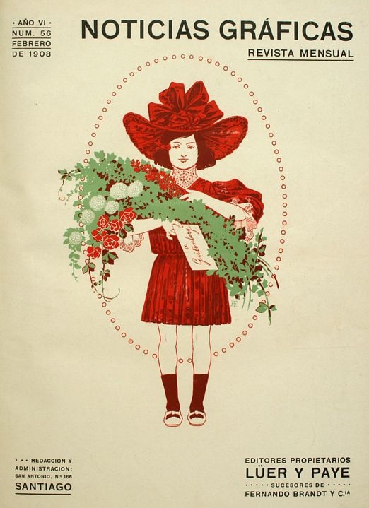 7. Portada de Noticias Gráficas 56 (febrero de 1908). 7. Portada de Noticias Gráficas 56 (febrero de 1908).