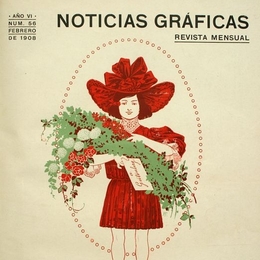 7. Portada de  Noticias Gráficas 56 (febrero de 1908).