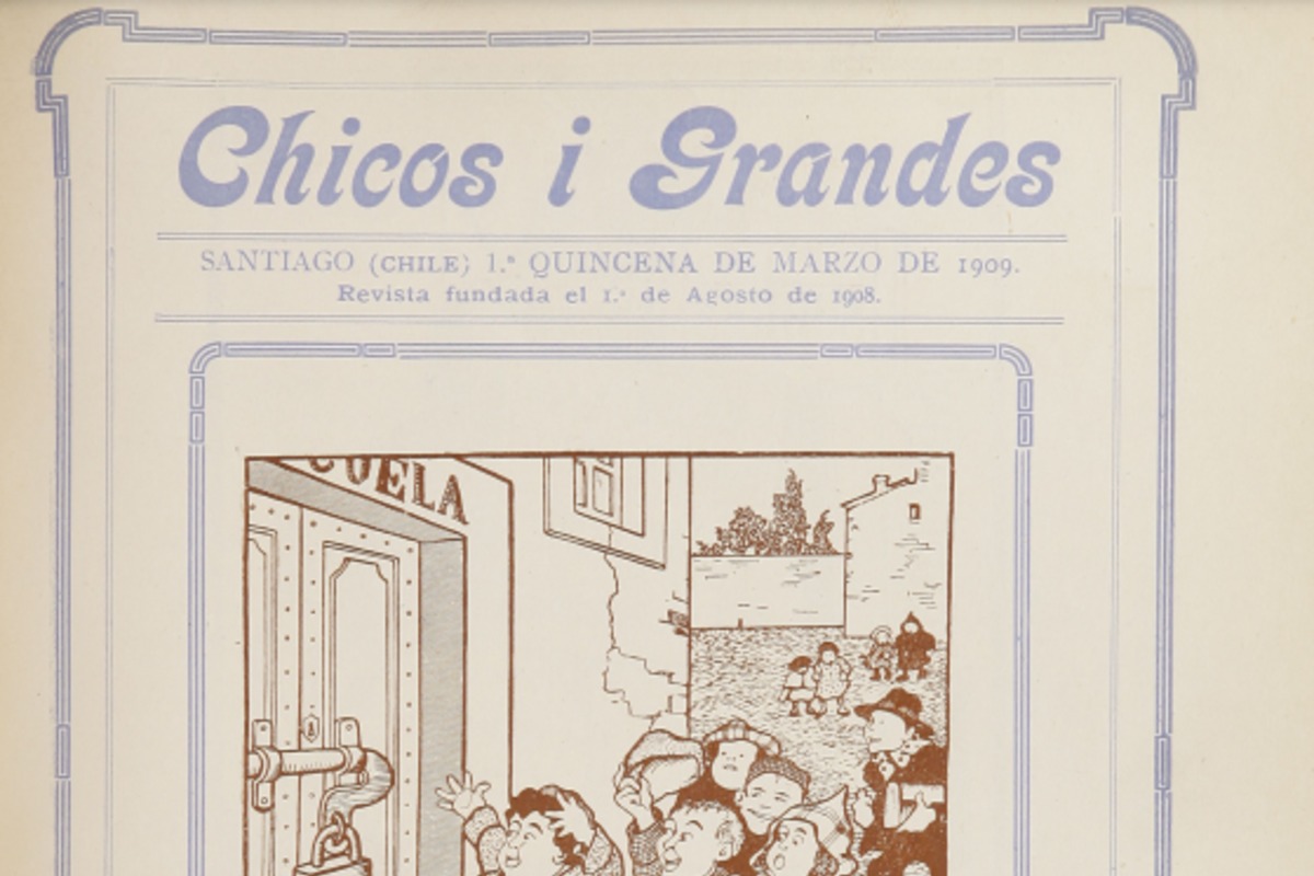 8. Portada de Chicos i grandes 15 (1a. quincena de marzo de 1909).
